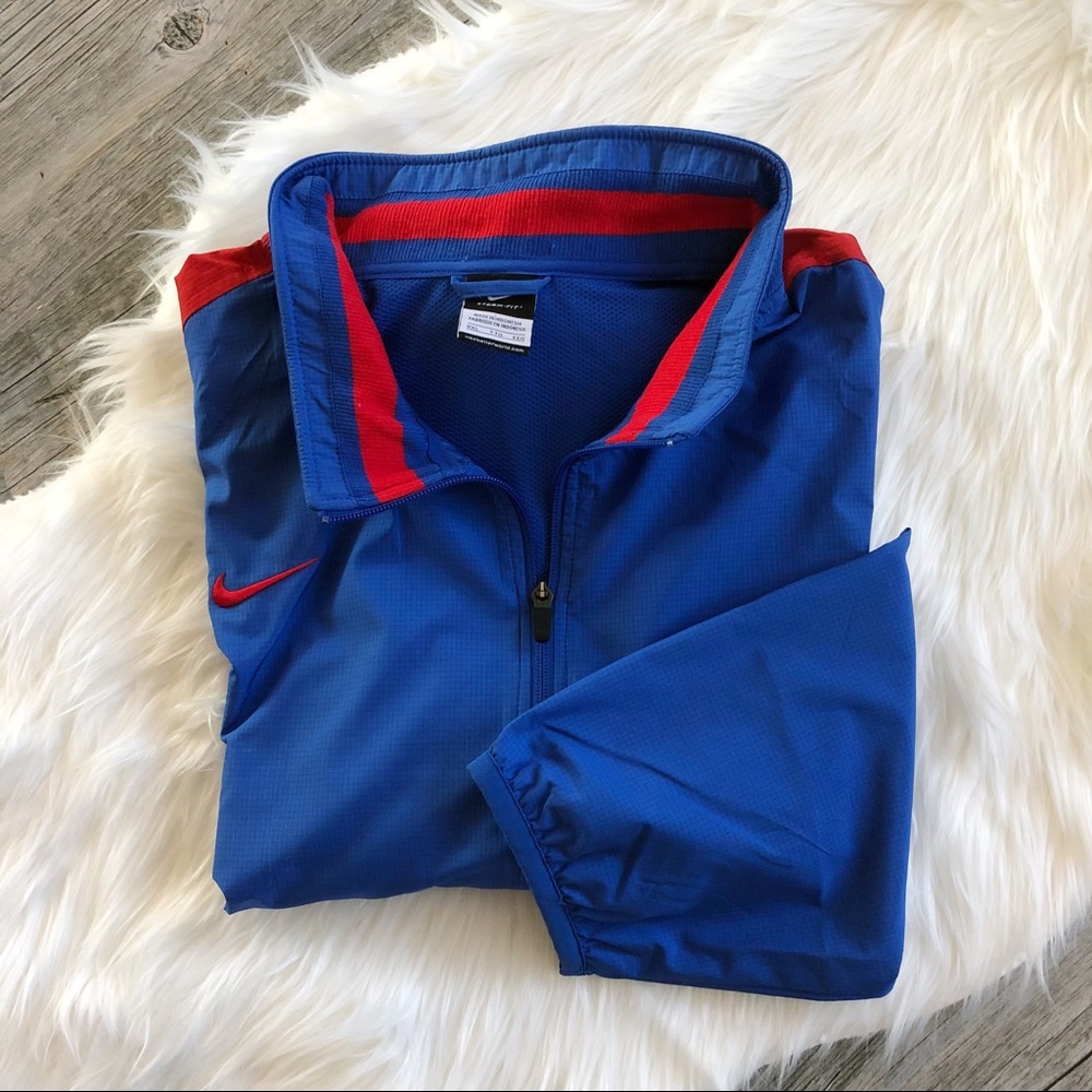 NIKE Blue and Red Storm-Fit Windbreaker Jacket